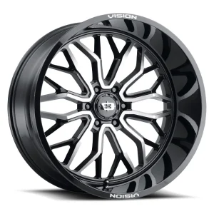 Vision Wheel Off-Road – 402 RIOT – Black – 24″x12″ -51mm – Summer Wheels – 402-24283GBMF-51
